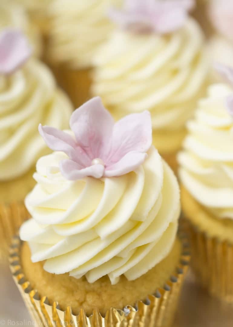 Pink Floral Cupcake
