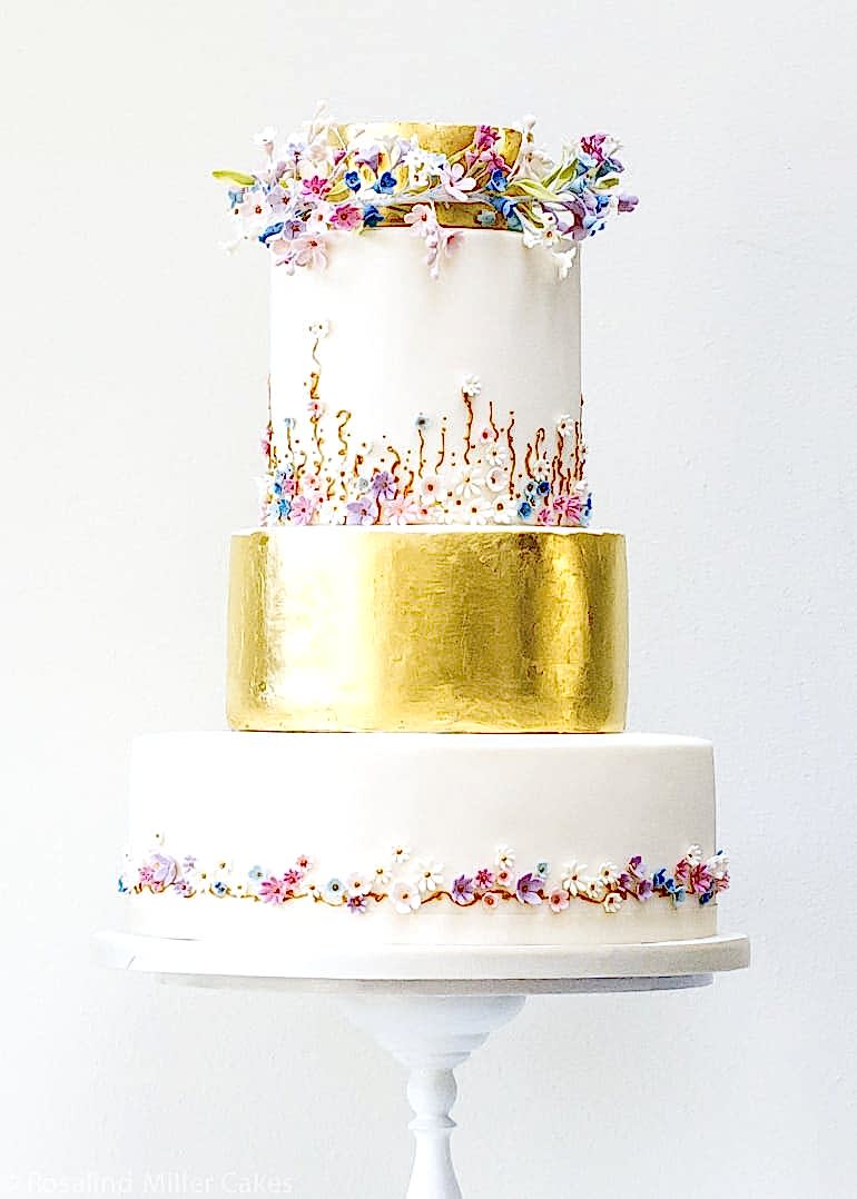 Golden Meadows Wedding Cake Available at Harrods