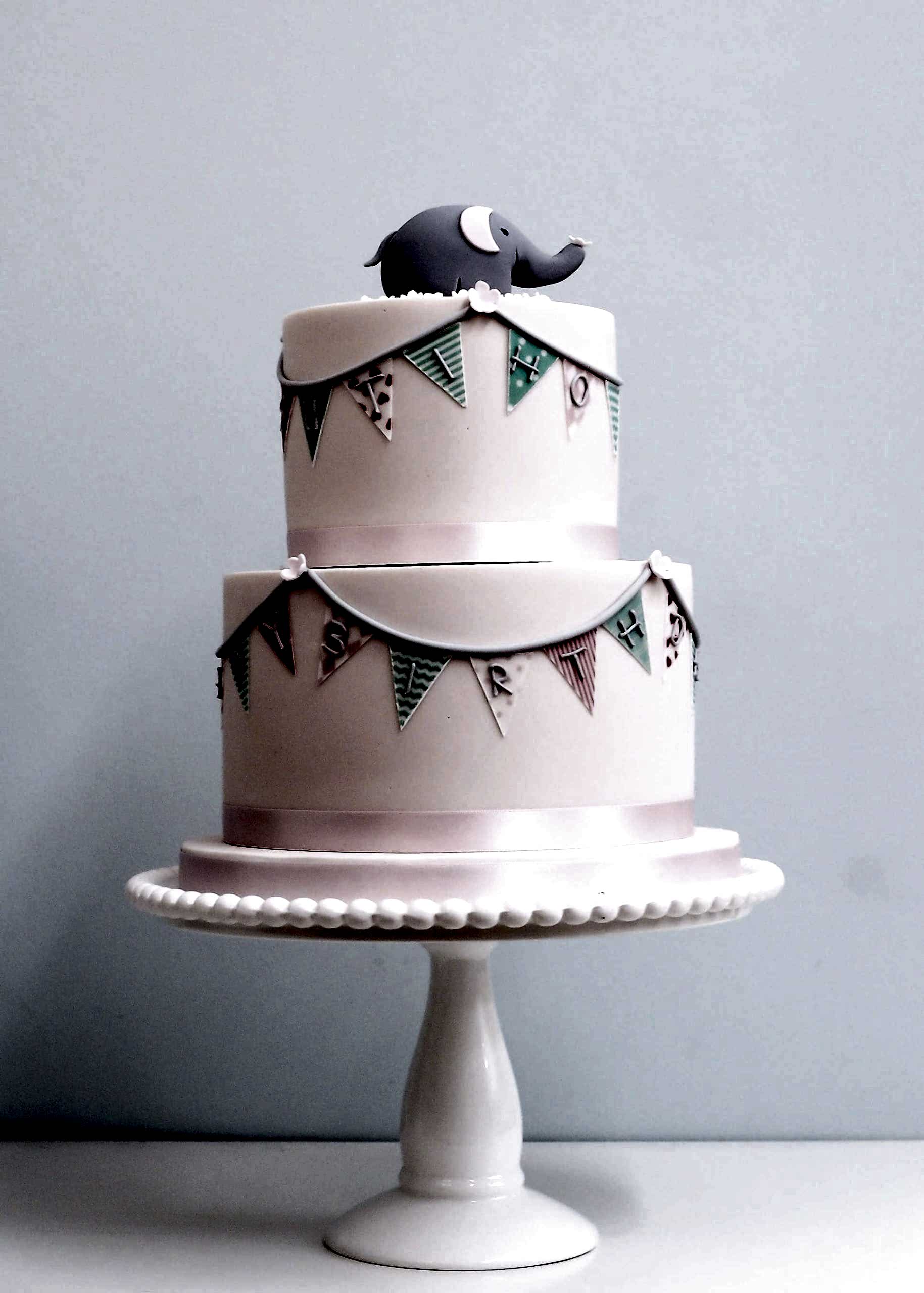 Elephant 2 Tier Celebration and Party Cake