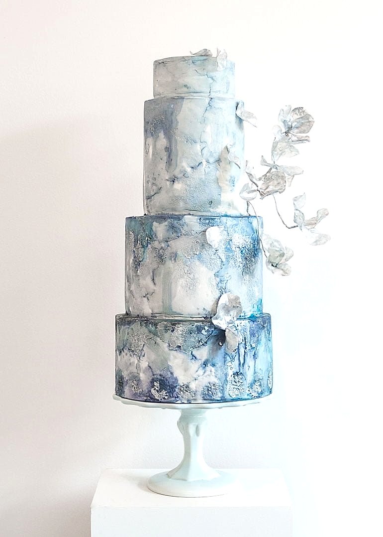 Shimmering Lake Wedding Cake by Rosalind Miller Cakes