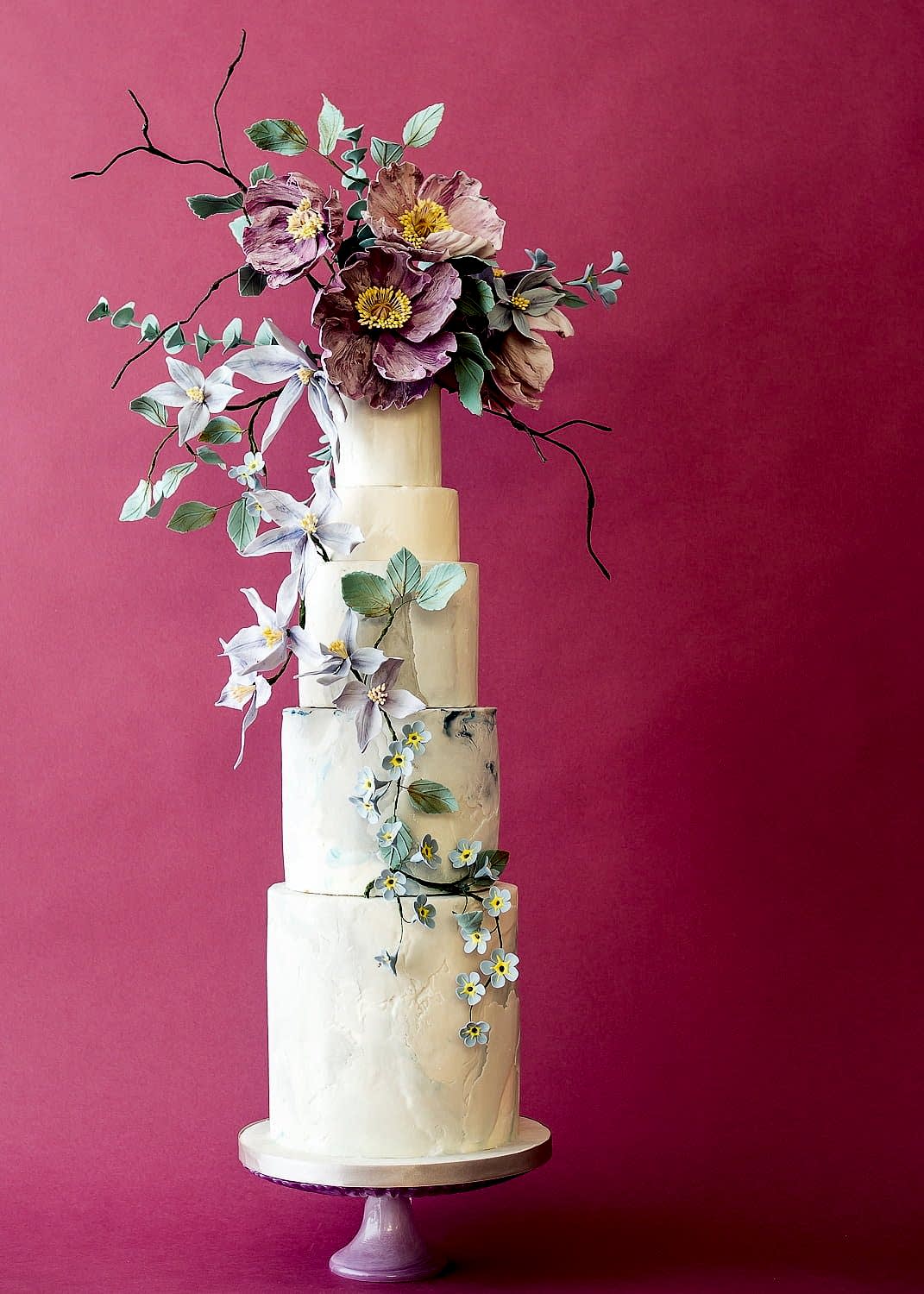 Clambering Clematis Wedding Cake