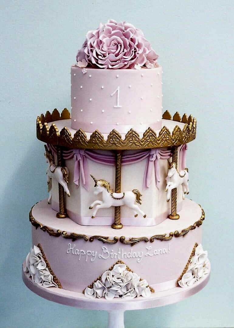 Unicorn Carousel Cake