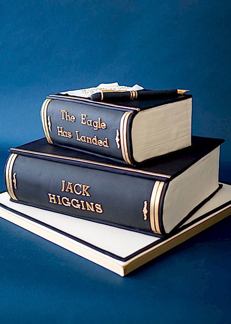 Book Stack Cake