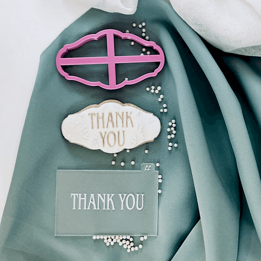 THANK YOU COOKIE CUTTER AND EMBOSSER THANK YOU COOKIE CUTTER AND EMBOSSER