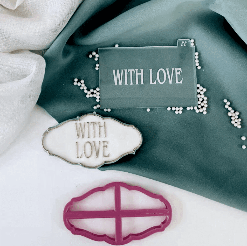 WITH LOVE COOKIE CUTTER AND EMBOSSER WITH LOVE COOKIE CUTTER AND EMBOSSER